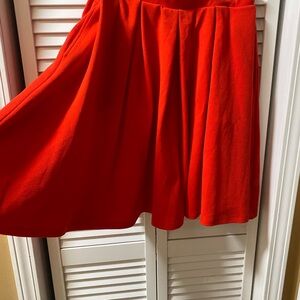 LuLaRoe Bold Red Midi Skirt